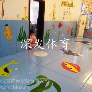 幼儿园海底世界卡通墙垫深发体育定制