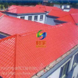 杭州时宇供应优质彩钢琉璃瓦,生产压制一体化成型
