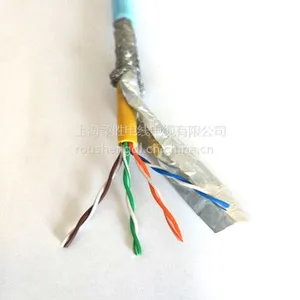 聚氨酯双护套拖链网线/ 超五类8芯双绞屏蔽双护套拖链网线