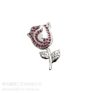 瑞丽玫瑰花胸针 鑫爱时尚胸针厂家