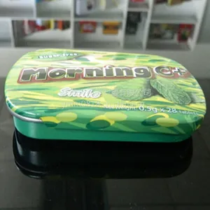 长方形糖果马口铁推拉铁罐 异形推拉小铁盒