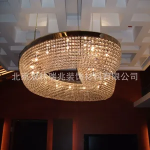 北京中元之光定制工程水晶灯包房客厅豪华吸顶灯宴会厅贵宾厅水晶豪华灯饰生产