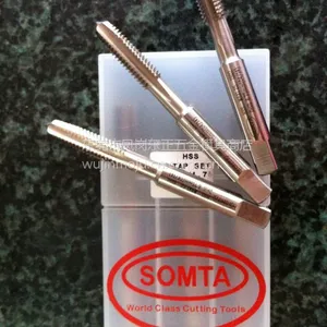 信达SOMTA锋钢手用套装丝攻3支/套 原装进口SOMTA呀嗒 公制/英制