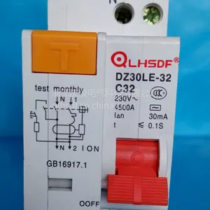 厂家直销庆凌牌QLD30LE-32小型漏电断路器DPN漏电36MM宽1P N2P32A