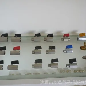 厂家供应 1/4,3/8,1/2 1/8“ 黑色短手柄迷你阀