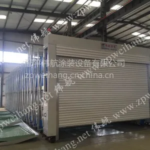 伟航伸缩房实拍 伸缩式喷漆房厂家 环保型移动式打磨房 干湿两用WH-SHS