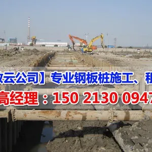 哪里有拉森钢板桩施工出租 敦云公司 提供租赁打拔一条龙服务