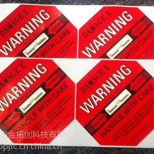 供应广州深圳东莞DAMAGE X防震标签全英文震动冲击指示器