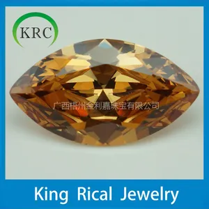 香槟色马眼锆石 大量库存 宝石厂家生产 金利嘉珠宝