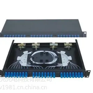 光缆终端盒 24芯抽拉式光纤终端盒 19英寸1U光纤终端配线架