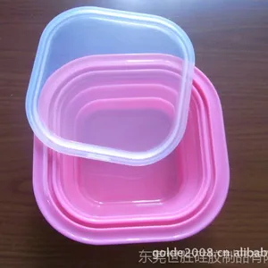方形微波炉硅胶蒸锅 耐高温硅胶盒 硅胶料理盒 硅胶厨具制商