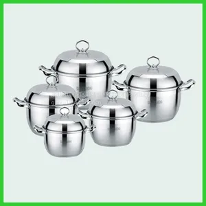 桂佳盛不锈钢五件套复底汤锅礼品套装锅欧式汤锅加厚炊具