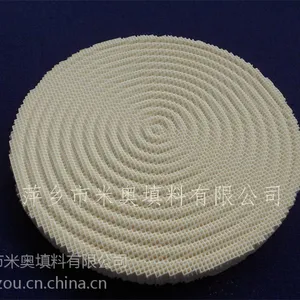 批发销售米奥聚能燃气灶专用圆形方孔红外线蜂窝陶瓷燃烧板 118mm燃气灶片