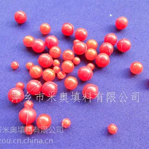 厂家直销米奥红色PP材质直径8mm塑料空心球 各化工塔填充球 塑料悬浮球/浮标球