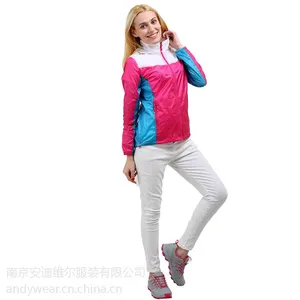 安迪维尔女款超薄拼接防晒皮肤衣批发厂家