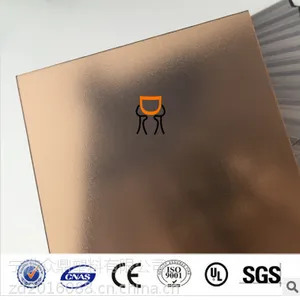 全新进口新料生产的装潢装饰专用pc板材 透明磨砂pc板宁波生产厂家