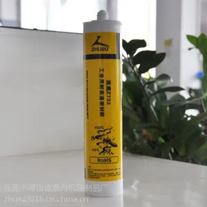 东莞高温烘箱锅炉玻璃胶逐鹿Z733耐高温450度密封胶
