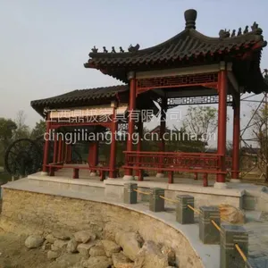 风雨亭廊厂家订制木质观景长廊凉亭