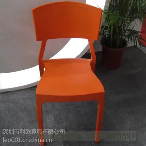 一次成型PP塑胶餐椅 全塑胶休闲椅
