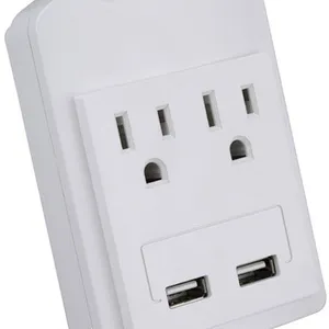 LA- 2SC USB美式插座 LED灯 带防雷保护