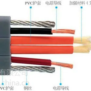 上海中柔线缆厂家供应电梯专用TVVB双芯双钢带2*0.75电源单模随行光纤