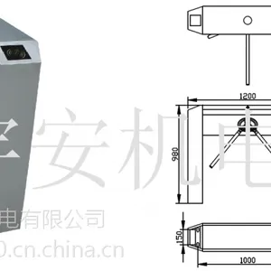 深圳宇安YAT6303桥式斜角三辊闸工地系统三辊闸厂家直销