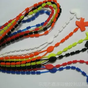 时尚配饰硅胶项链 硅胶十字架项链 潮女辣妹必备饰品