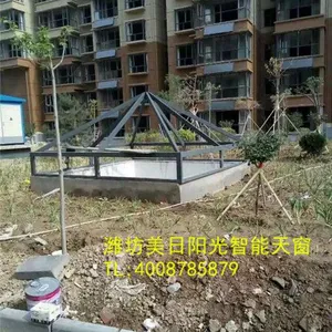 美日阳光 生产销售各种异型天窗 可用于这种展厅 铝合金焊接技术