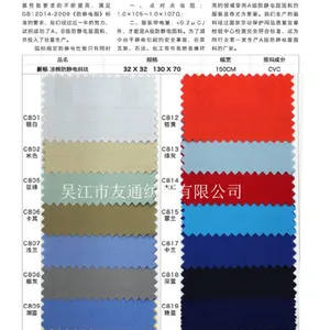 供应友通新标CVC 60%棉 40%涤 防静电斜纹面料 YT-003