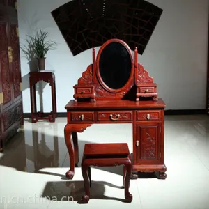 北京红木家具哪里买 港龙红木 红酸枝 梳妆台 ***格 古典中式家具价格