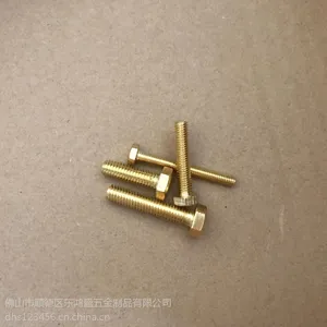 广东铜材外六角 东鸿盛六角铜螺丝 黄铜螺栓 非标铜紧固件