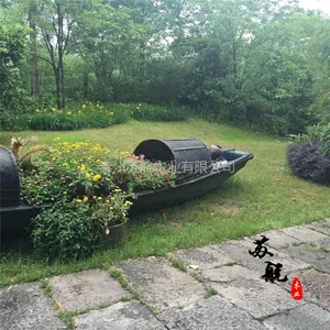 景观装饰船 乌篷木船 木质装饰船 公园景观装饰木船 款式可定制