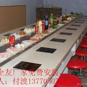 青海海鲜自助旋转设备,旋转火锅设备