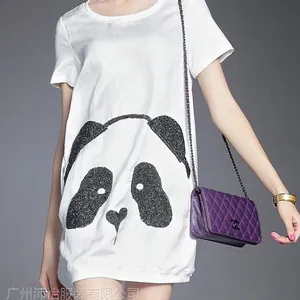 广州沛怡服饰2015夏季熊猫绣花连衣裙女装时尚贴牌加工