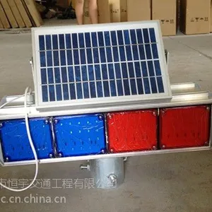 太阳能爆闪灯批 自产自销太阳能黄闪警示灯