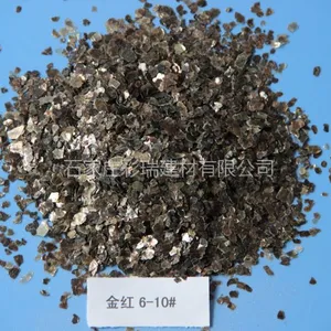 金红天然云母片 红色天然岩片厂家 颜色多种可选择