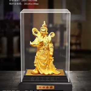 绒沙金关公摆件