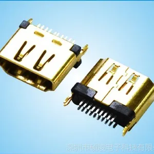 硕凌供应 ***连接器 HDMI 19P母座夹板式 质优价廉