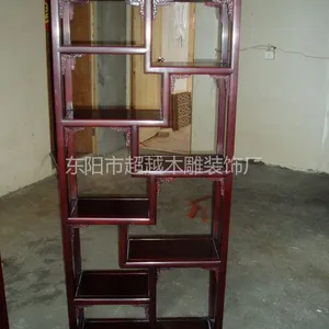 供应实木置物柜 书柜 中式别墅酒店配置 东阳木雕出品