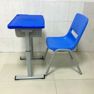单人位塑料课桌椅学校课桌椅 塑料课桌课椅