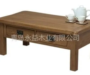 供应山东实木家具 华谊家具 客厅系列 简欧301 1.3米纯实木茶几