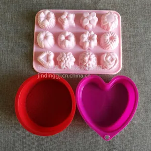 厂家OEM硅胶烘焙蛋糕模 布丁果冻DIY模具 微波炉用蛋糕烤盘