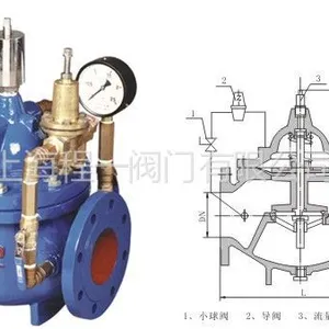 供应上海程一阀门400X-16流量控制阀400X-16铸铁流量控制阀