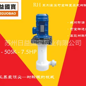 日益国宝专业订做非标尺寸化工立式可空转槽内泵RH-50SK-7.5HP