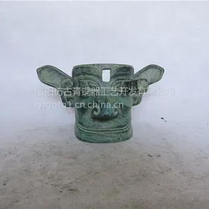 青铜器 三星堆文明立人像 青铜纵目面具 商务礼品 ***