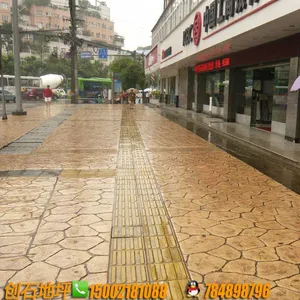 供应温州彩色水泥压花混凝土地面CS99
