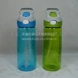 供应【批发定制】单层塑料冷水壶650ML吸管运动水壶手提盖吸嘴水杯