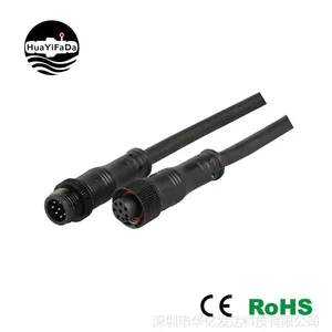 IP67防水插头 防水插头M12-8p/八芯 金属头注塑防水接头 厂家直销