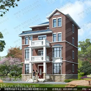 农村自建别墅设计_四层带露台新农村自建别墅设计_鼎川别墅设计图纸