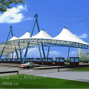 供应深圳膜结构供应云南高速公路岗亭张拉膜